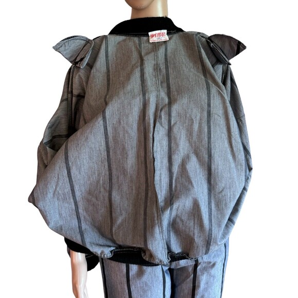 VINTAGE 70S  2PC RETRO Double Jacket PANTS STRIPE SET By Diamonds Run 9/10 - Picture 6 of 16